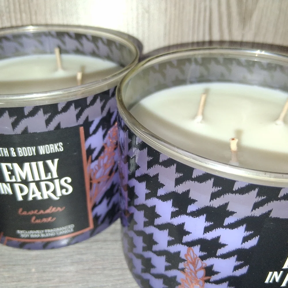 Bath & Body Works Netflix EMILY IN PARIS LAVENDAR LUXE 14.5 OZ Candles SET OF 2